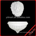 Stone lion head wall fountain with water pool YL-W007